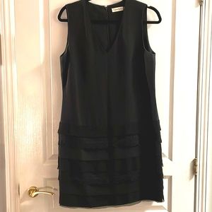 CK black V-neck dress